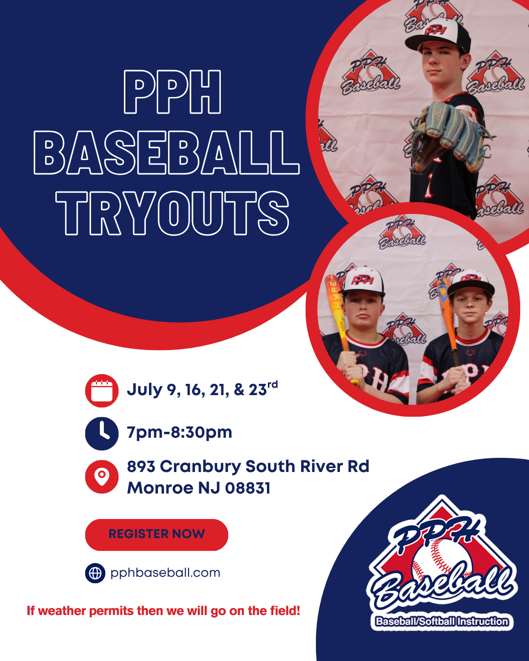 PPH BASEBALL IS HAVING TRYOUTS FOR 2025 SEASON!